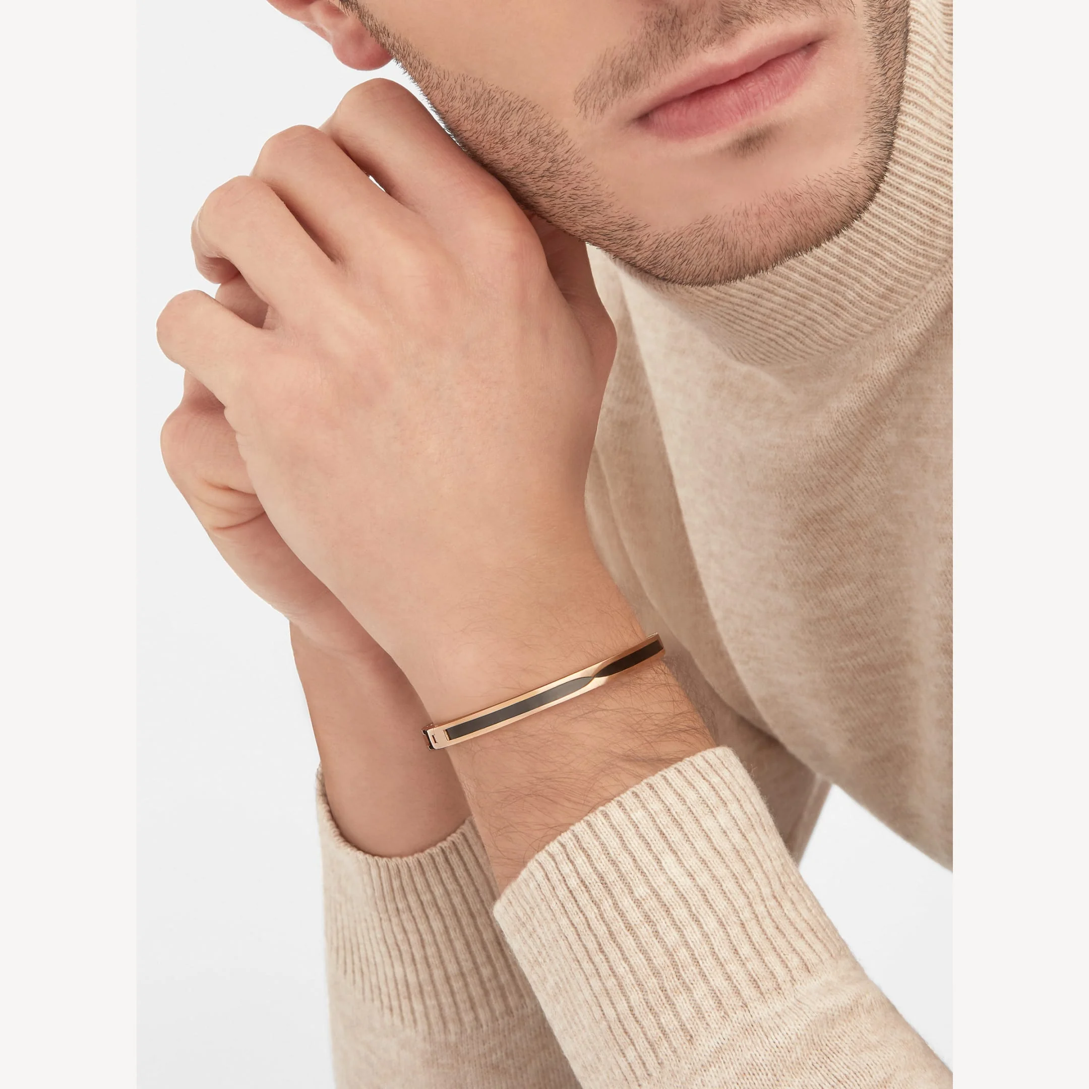 [Bulgari]ZERO 1 PINK GOLD WITH BLACK CERAMIC BRACELET