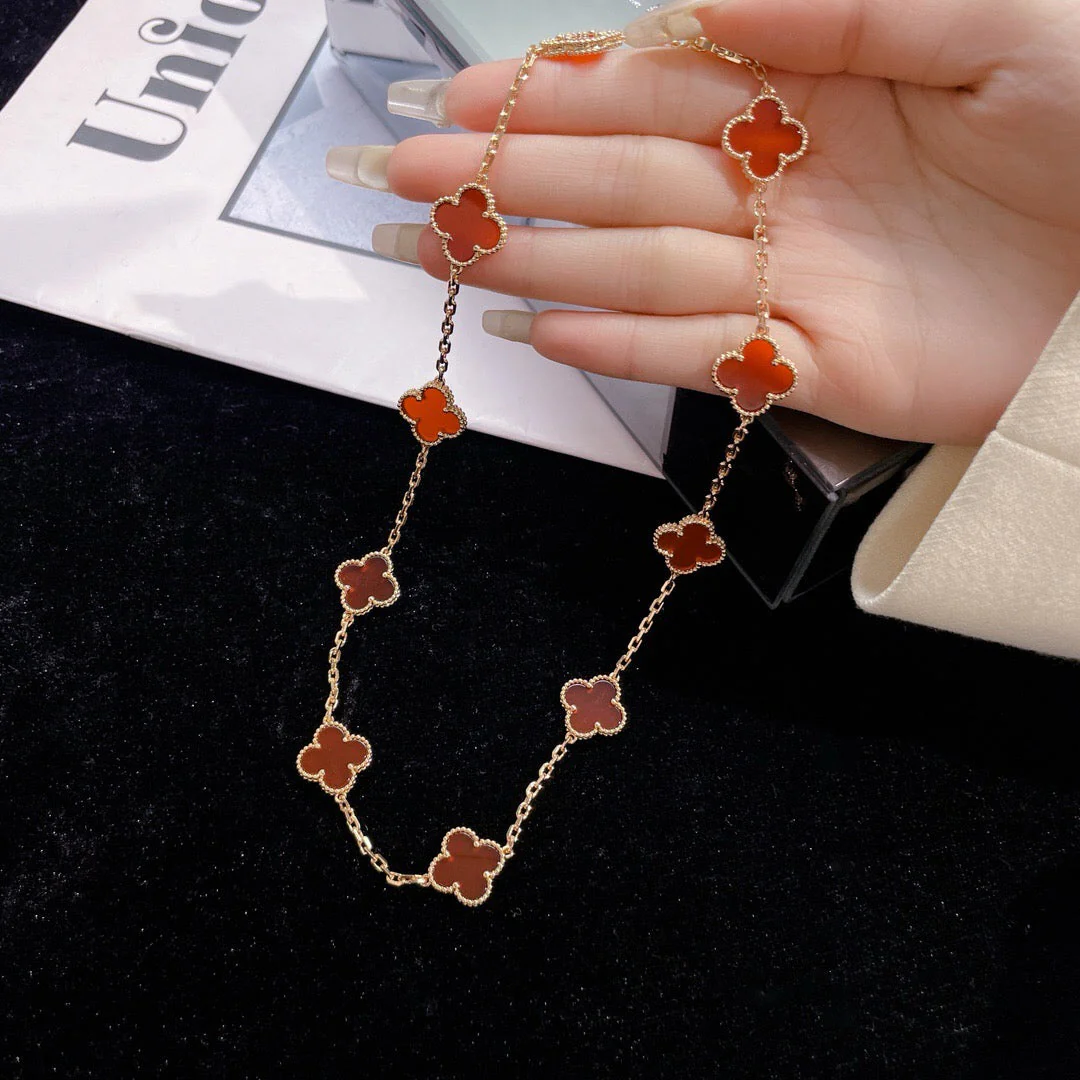 [Van Cleef & Arpels] 10 MOTIFS CARNELIAN NECKLACE