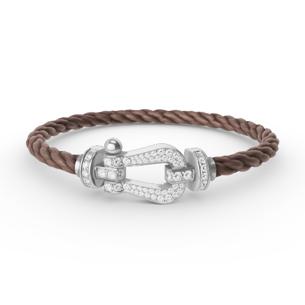 [Fred]FORCE LARGE HORSESHOE FULL DIAMOND BRACELET SILVER