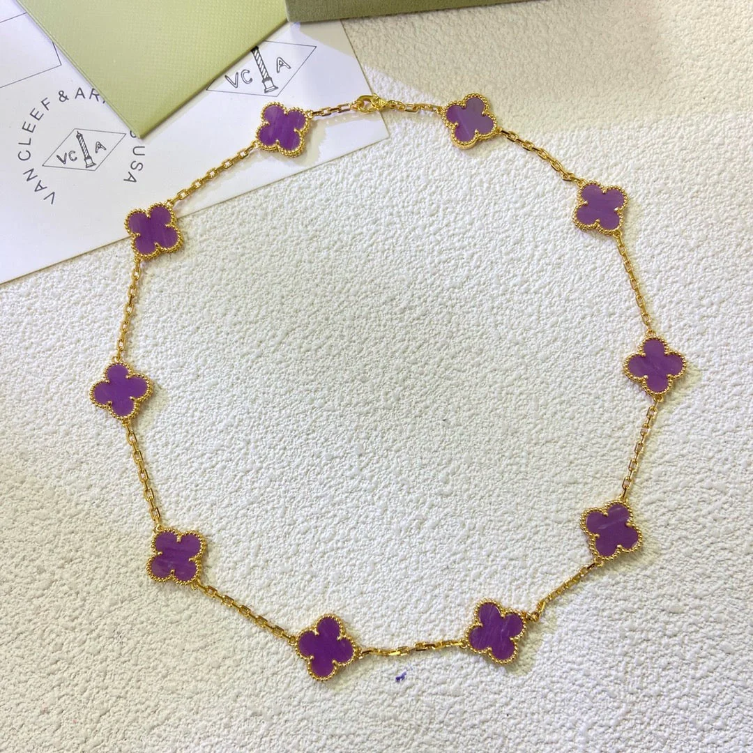 [Van Cleef & Arpels] 10 MOTIFS  PURPLE VIOLET  NECKLACE