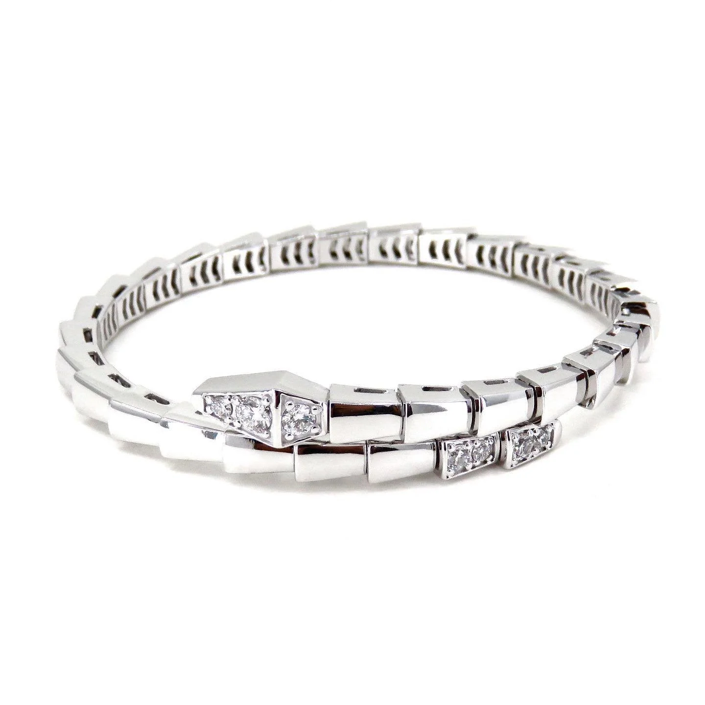 [Bulgari]SERPENTI BRACELET DIAMONDS SILVER