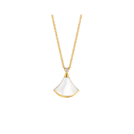 [Bulgari]DREAM NECKLACE WHITE MOP GOLD 1 DIAMOND