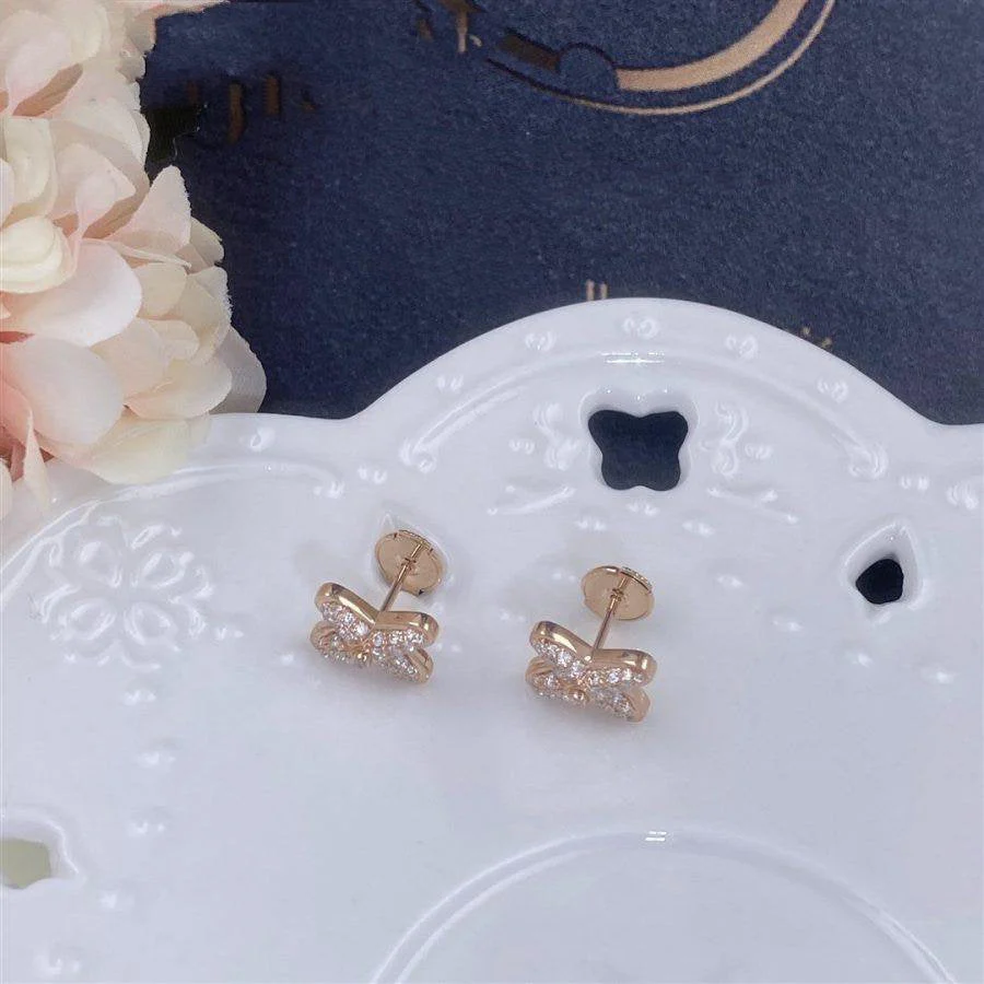 [Chaumet]JEUX DE PINK GOLD DIAMOND EARRINGS