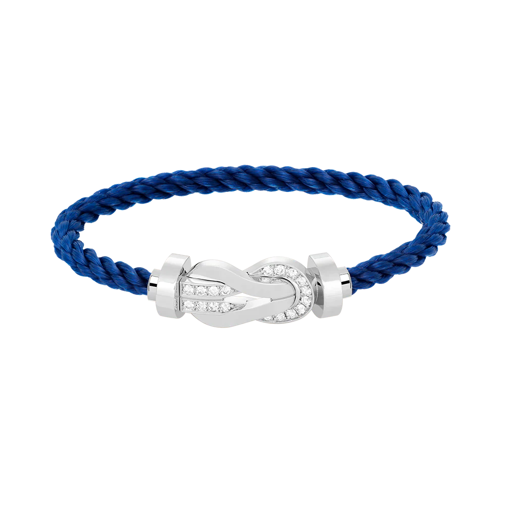 [Fred]CHANCE LARGE 8 FIGURE BUCKLE HALF DIAMOND BRACELET SILVER