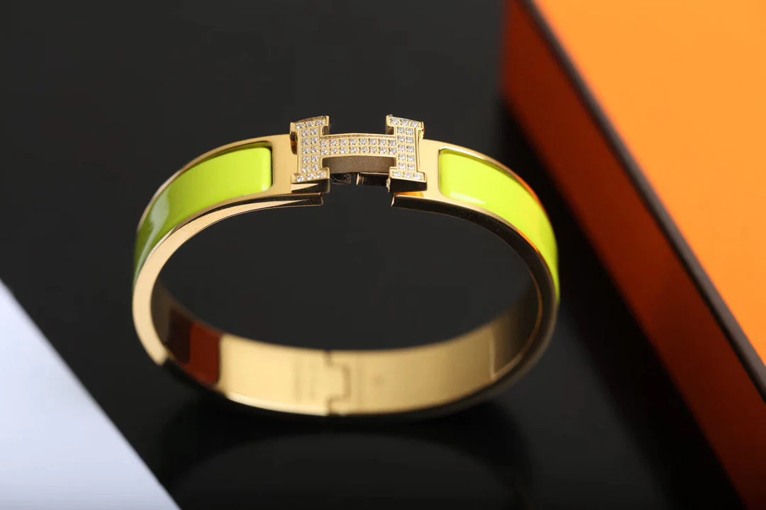 [Hermes]H BRACELET GOLD DIAMOND