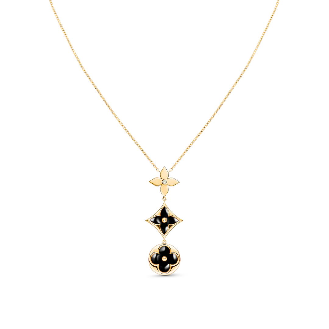 [Louis vuitton]STAR AND SUN ONYX PINK GOLD NECKLACE