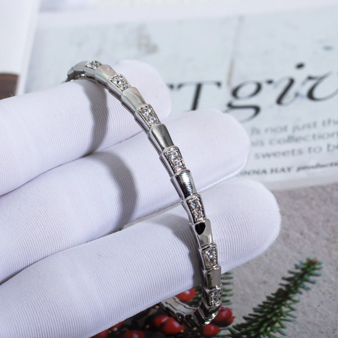 [Bulgari]SERPENTI BRACELET SILVER DIAMOND