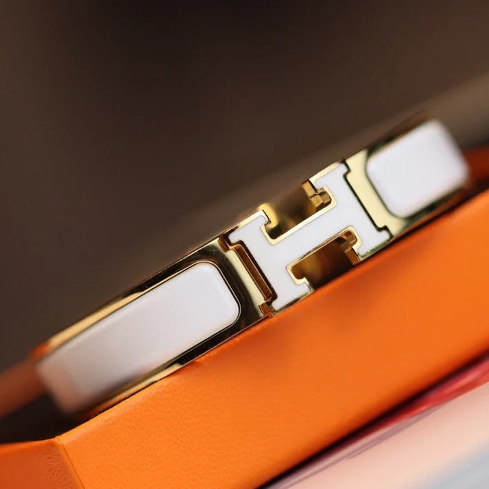 [Hermes]H BRACELET 12MM GOLD