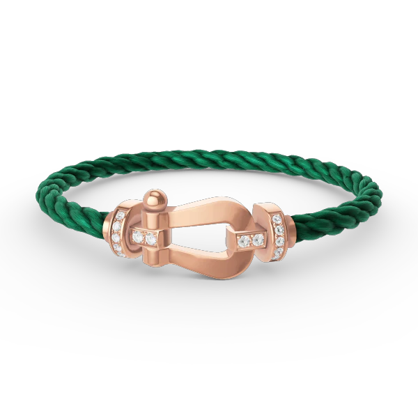 [Fred]FORCE LARGE HORSESHOE HALF DIAMOND BRACELET ROSE GOLD