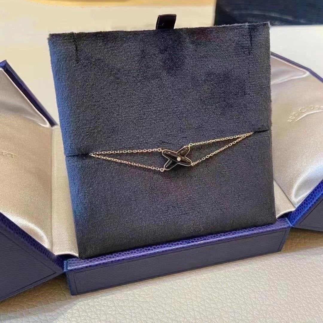 [Chaumet]JEUX BRACELET ONYX PINK GOLD 1 DIAMOND