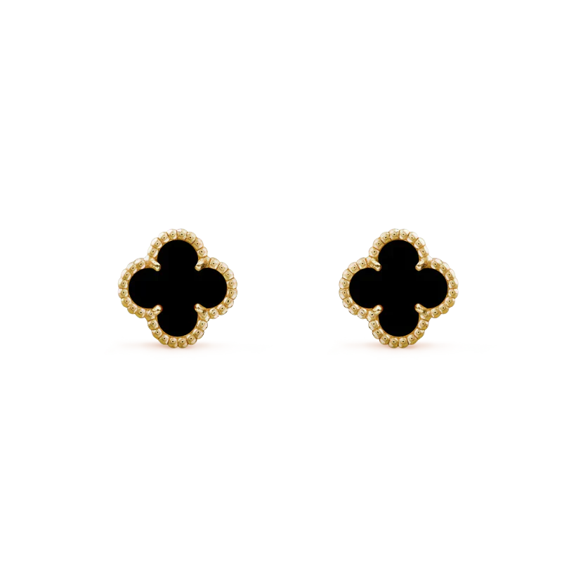 [Van Cleef & Arpels] MINI 9.5MM BLACK MOP EARRINGS