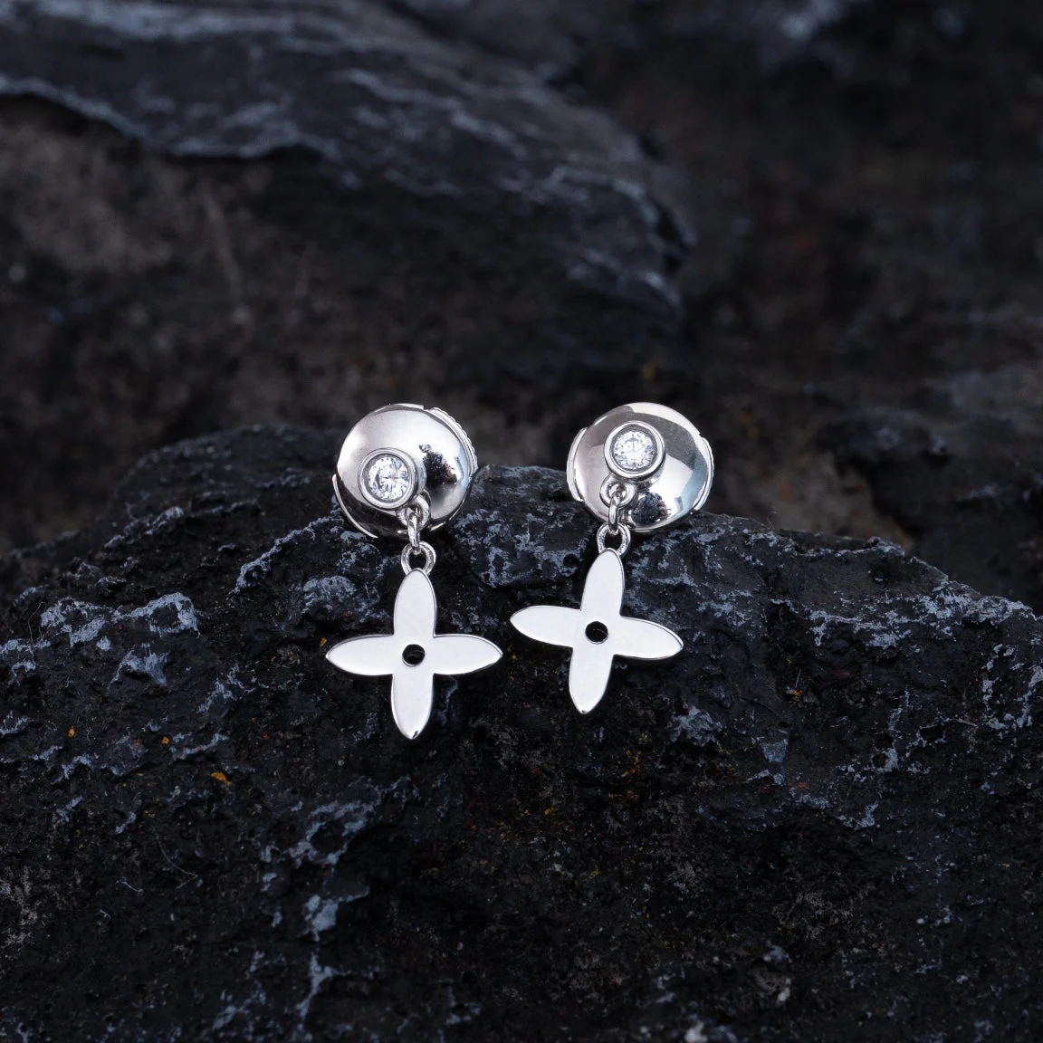 [Louis vuitton]VIDYLLE SILVER DIAMOND MINI DROP EARRINGS