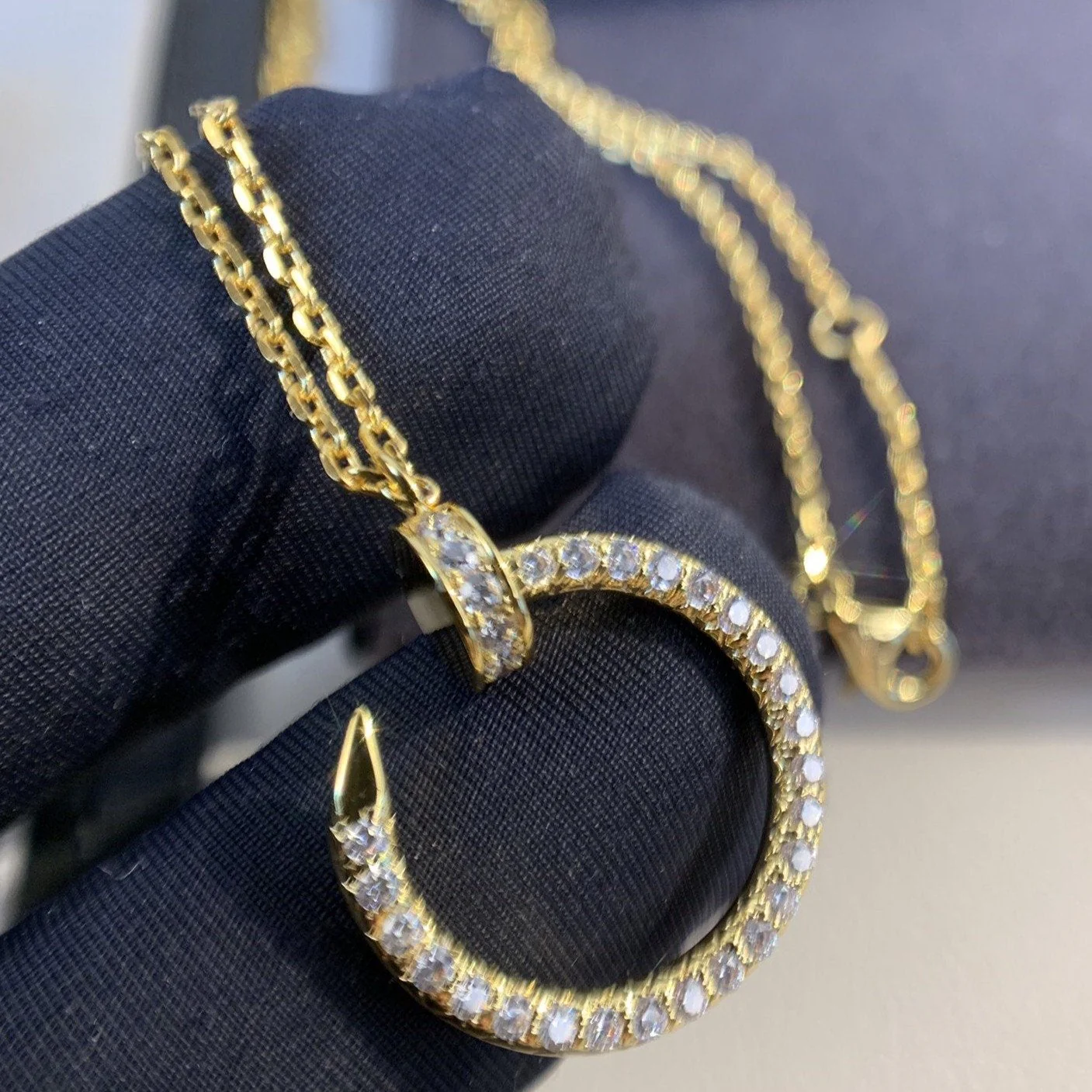[Cartier]JUSTE NECKLACE GOLD DIAMONDS