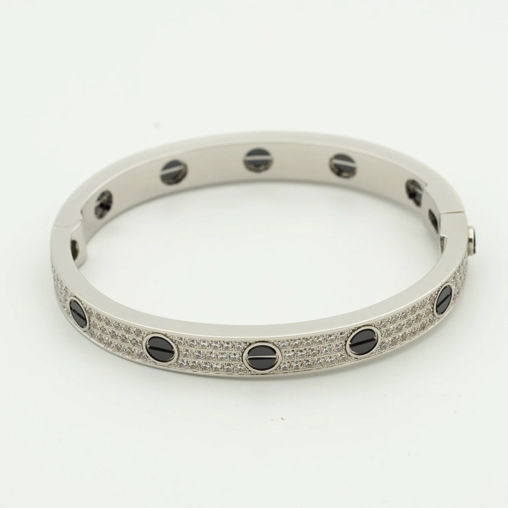 [Cartier]LOVE BRACELET 6.1MM DIAMOND-PAVED CERAMIC