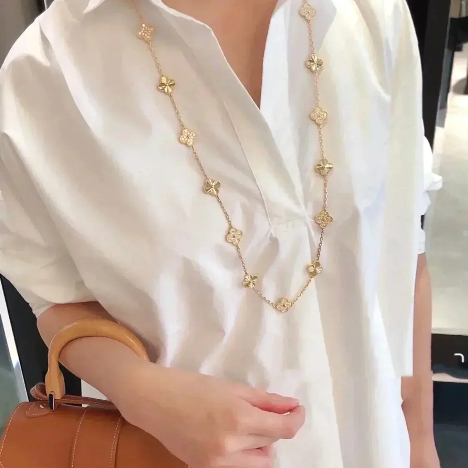 [Van Cleef & Arpels] 20 MOTIFS LASER DIAMOND NECKLACE