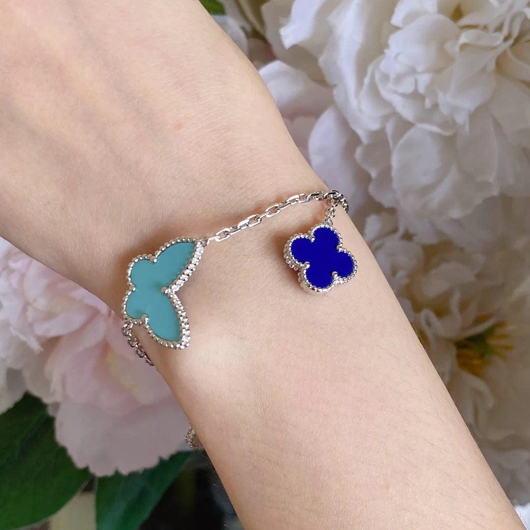 [Van Cleef & Arpels]LUCKY SPRING SILVER BRACELET 4 MOTIF