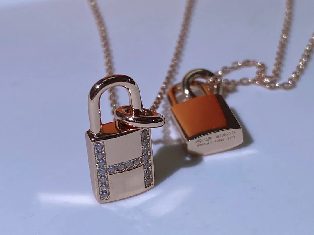 [Hermes]HM ADVANCED NICHE LOCK HEAD NECKLACE DIAMONDS