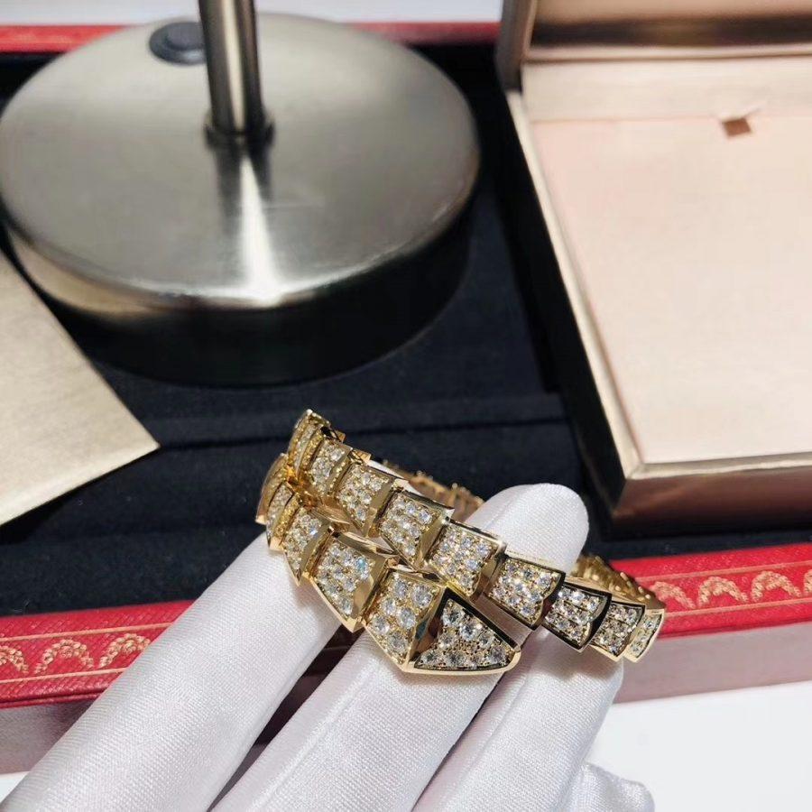 [Bulgari]SERPENTI BRACELET 8MM GOLD DIAMOND