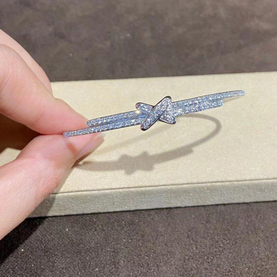 [Chaumet]JEUX DE BRACELET DIAMONDS SILVER