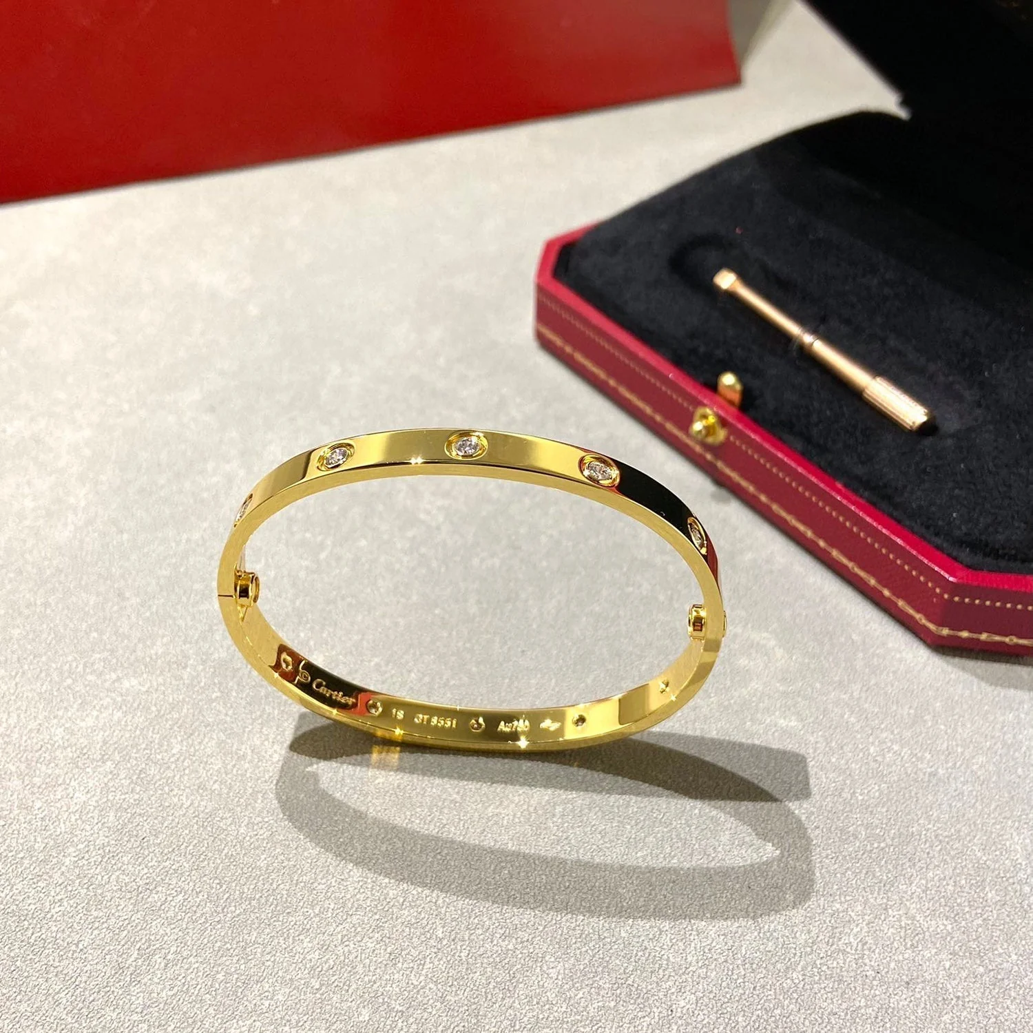 [Cartier]LOVE BRACELET 6.1MM 10 DIAMONDS
