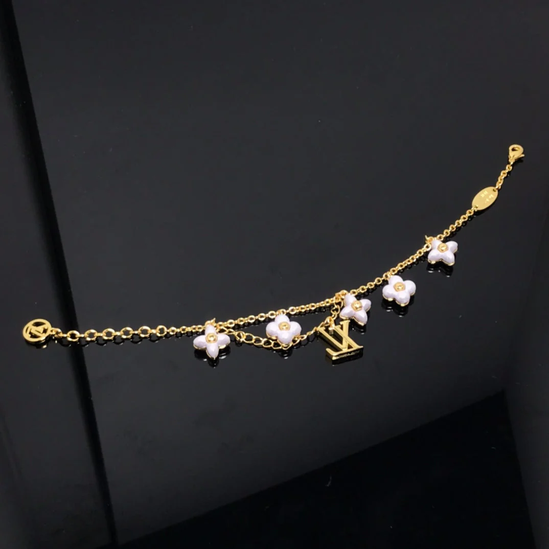 [Louis vuitton]LOGO 6 MOTIF STAR AND SUN GOLD BRACELET