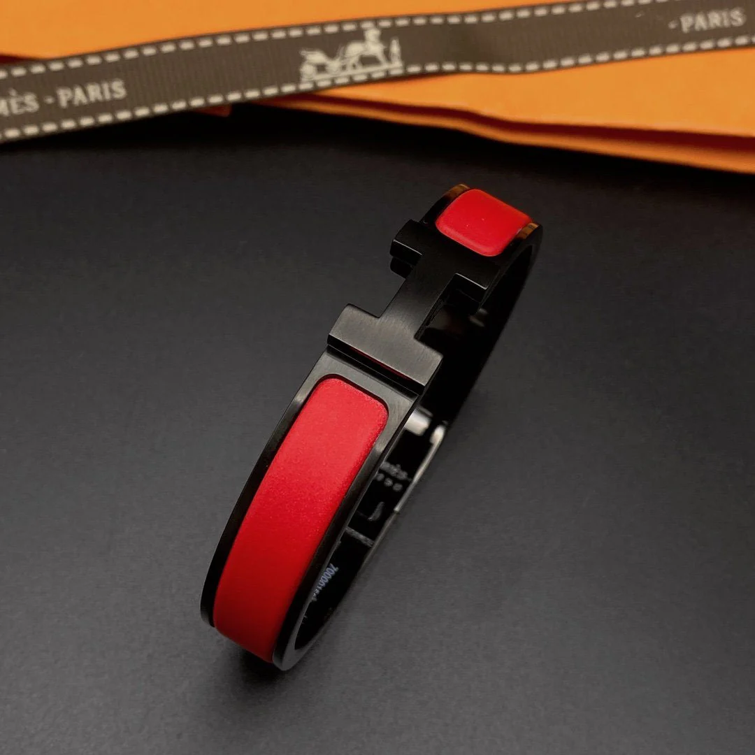 [Hermes]CLIC HM SO BLACK RED BRACELET