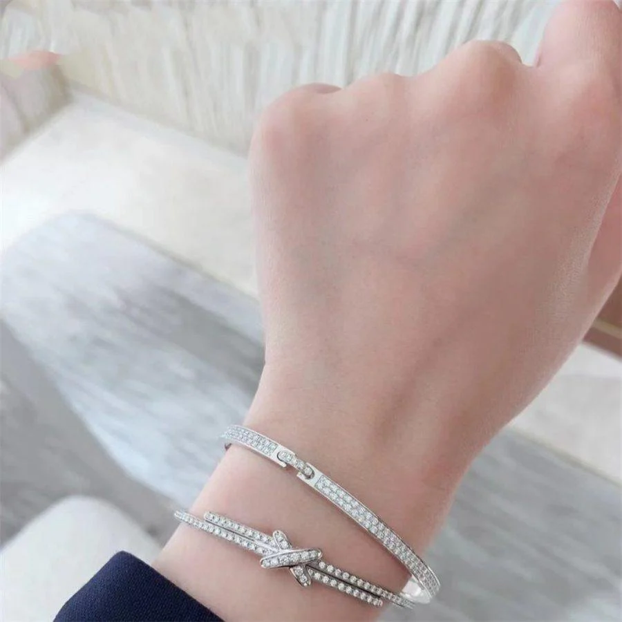 [Chaumet]JEUX DE BRACELET DIAMONDS SILVER