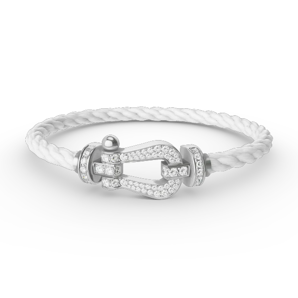 [Fred]FORCE LARGE HORSESHOE FULL DIAMOND BRACELET SILVER