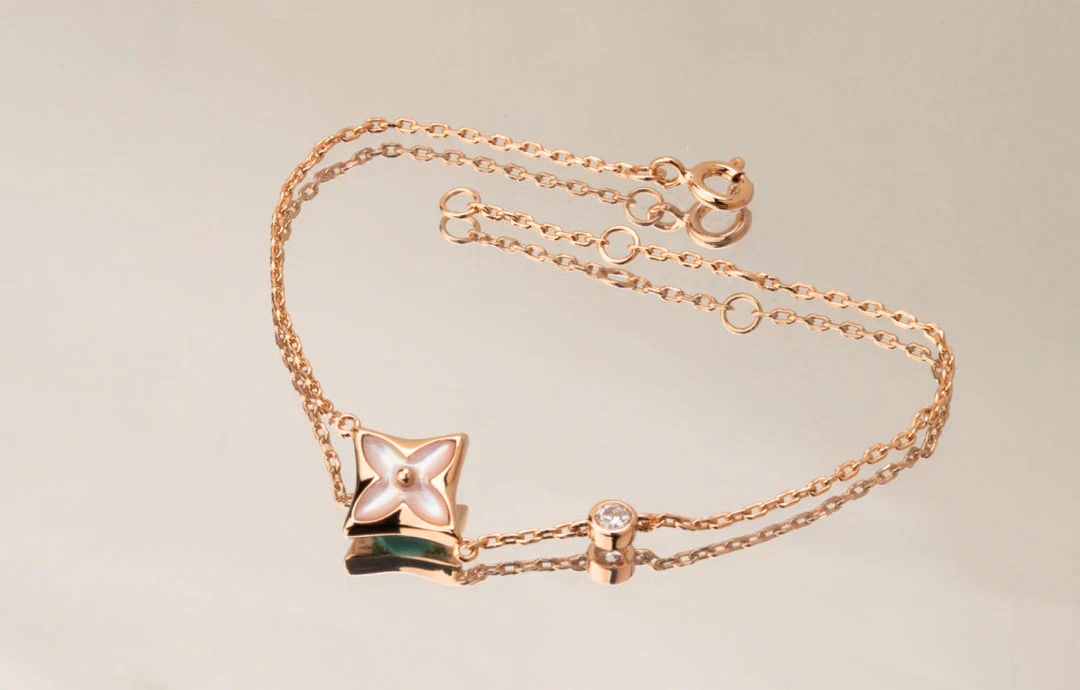 [Louis vuitton]STAR PINK MOP 1 DIAMOND PINK GOLD NECKLACE