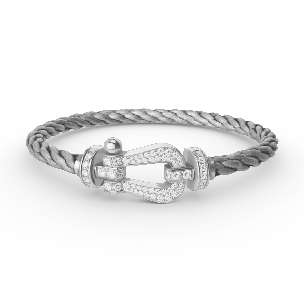 [Fred]FORCE LARGE HORSESHOE FULL DIAMOND BRACELET SILVER