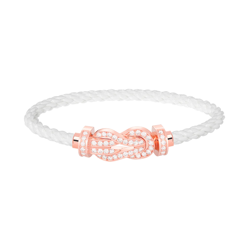 [Fred]CHANCE LARGE 8 FIGURE BUCKLE FULL DIAMOND BRACELET ROSE GOLD