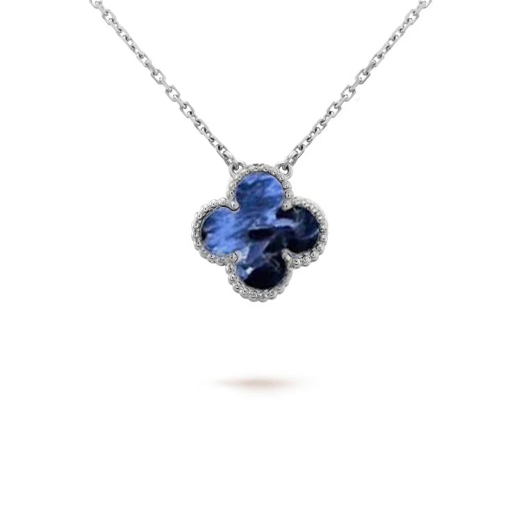[Van Cleef & Arpels] 15MM PIETERSITE NECKLACE SILVER