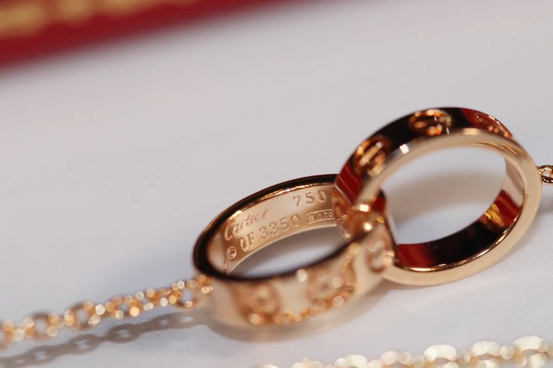 [Cartier]LOVE NECKLACE PINK GOLD AND SILVER