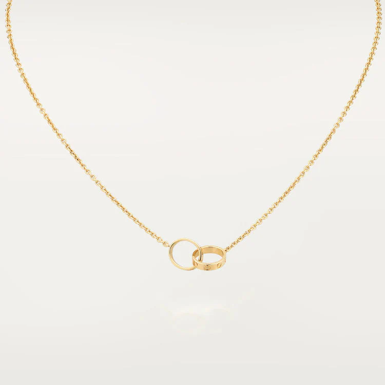 [Cartier]LOVE NECKLACE DOUBLE RING GOLD