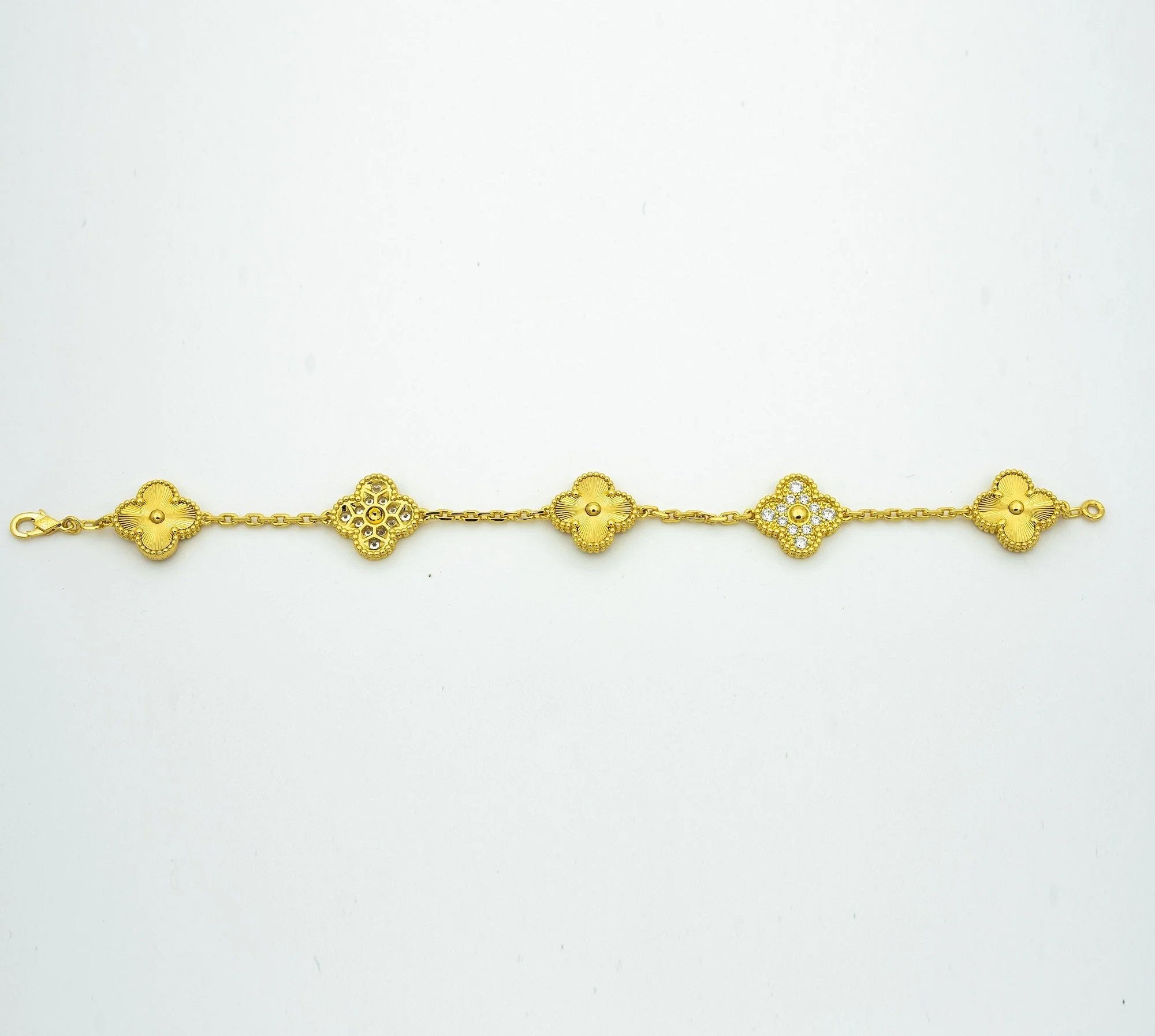 [Van Cleef & Arpels] BRACELET 5 MOTIFS GOLD DIAMOND