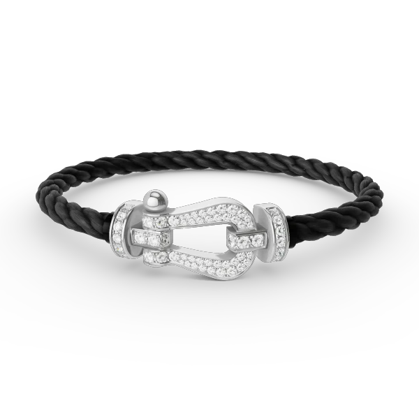 [Fred]FORCE LARGE HORSESHOE FULL DIAMOND BRACELET SILVER