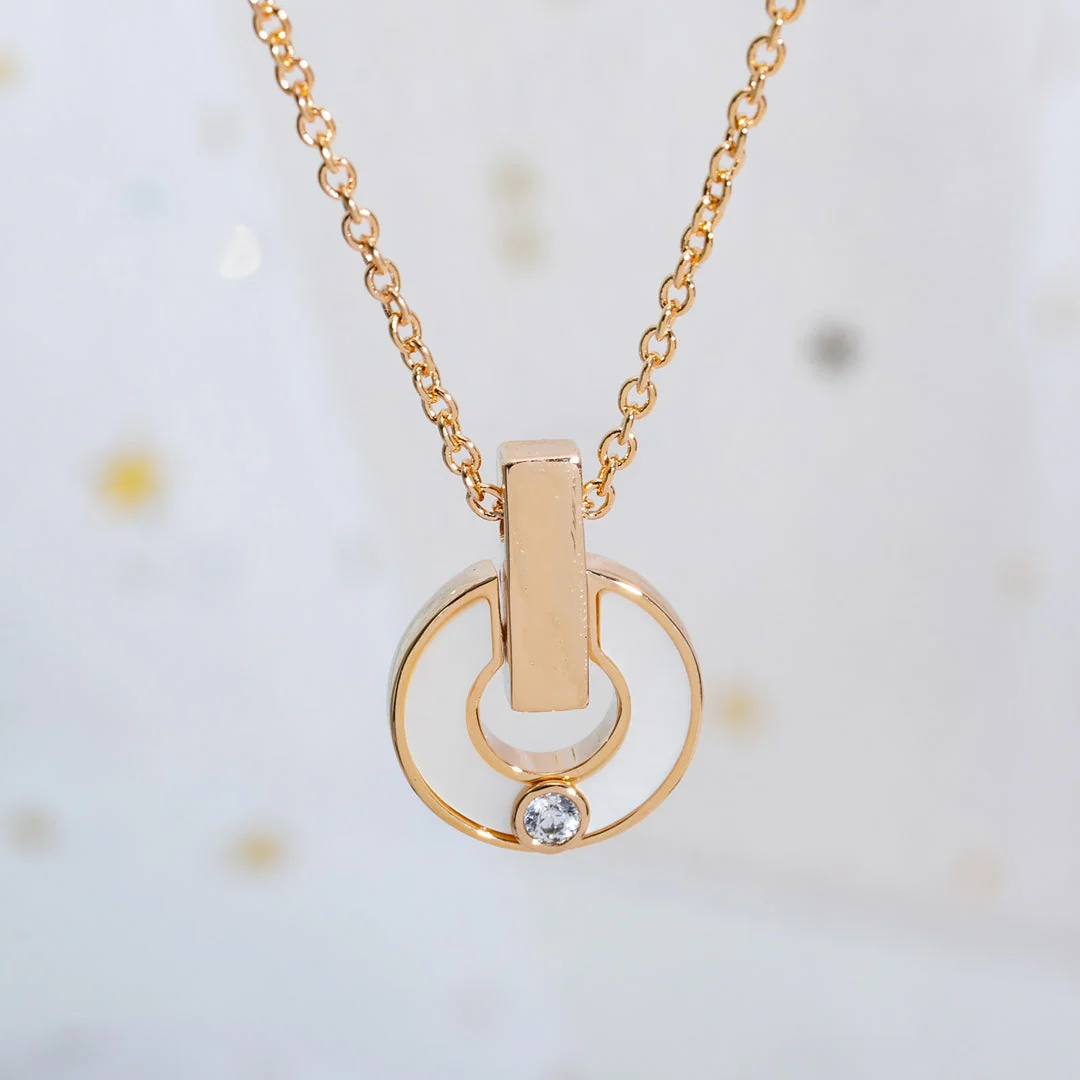 [Bulgari]GARI NECKLACE PINK GOLD MOP