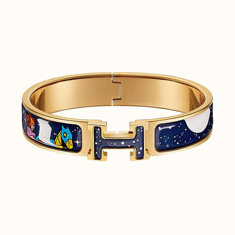 [Hermes]H STAR AND MOON BRACELET 12MM