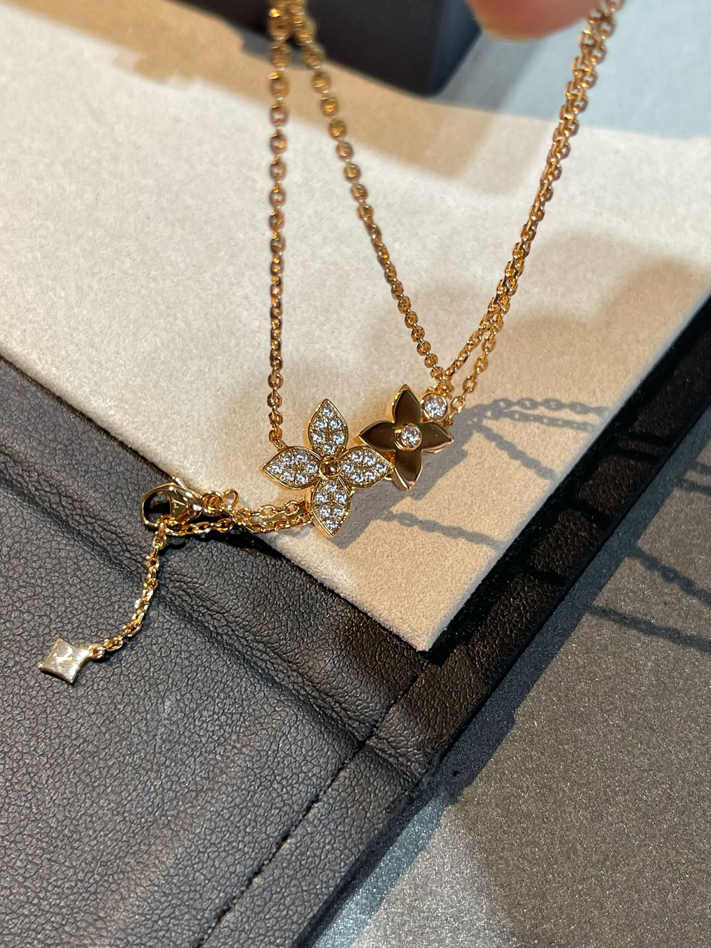 [Louis vuitton]STAR BLOSSOM NECKLACE PINK GOLD DIAMONDS