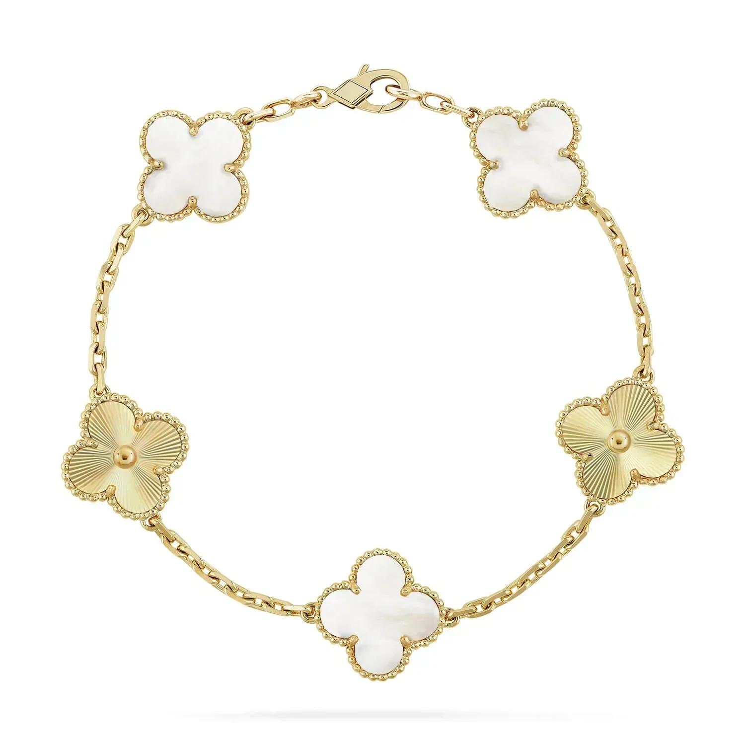 [Van Cleef & Arpels] BRACELET 5 MOTIF WHITE MOP PINK GOLD