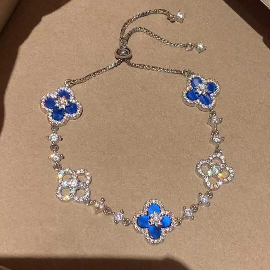 [Van Cleef & Arpels] 5 MOTIF PINK BLUE RED WHITE BRACELET