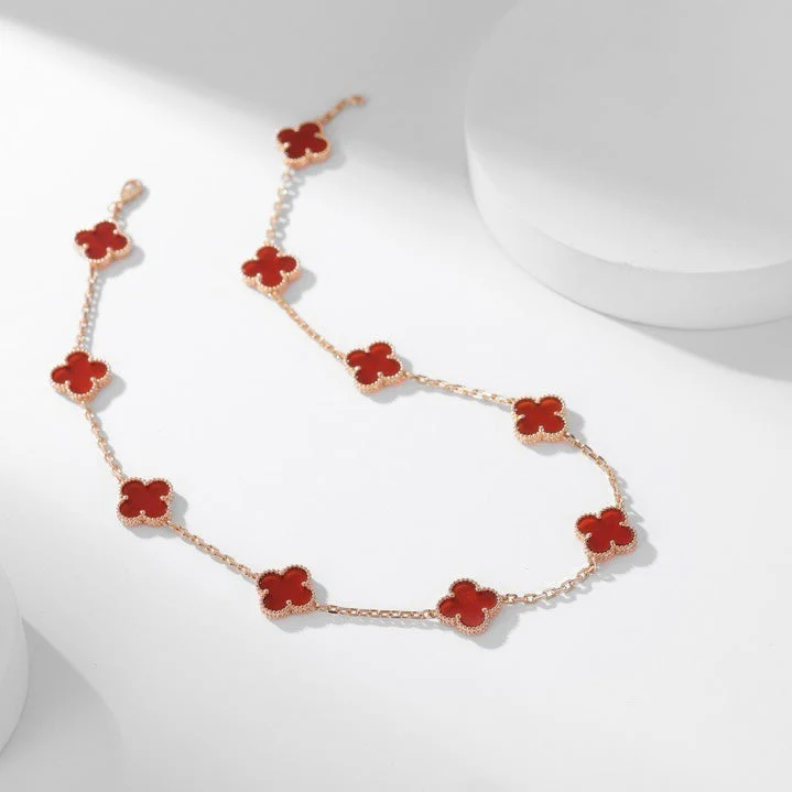 [Van Cleef & Arpels] 10 MOTIFS CARNELIAN NECKLACE