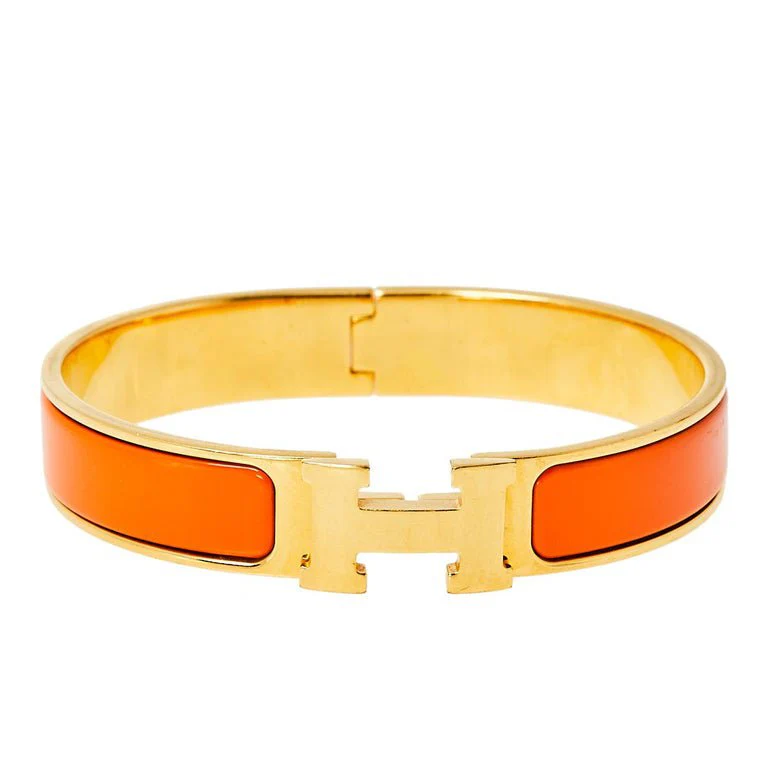 [Hermes]H ORANGE BRACELET