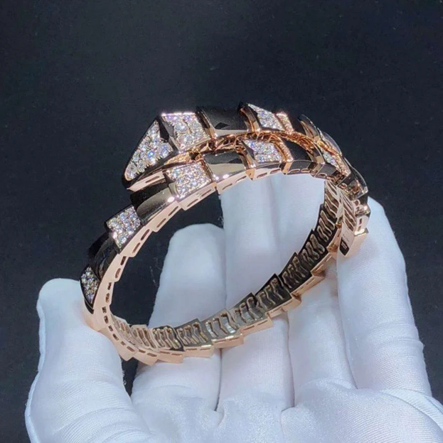 [Bulgari]SERPENTI WIDE BRACELET PINK GOLD DIAMOND