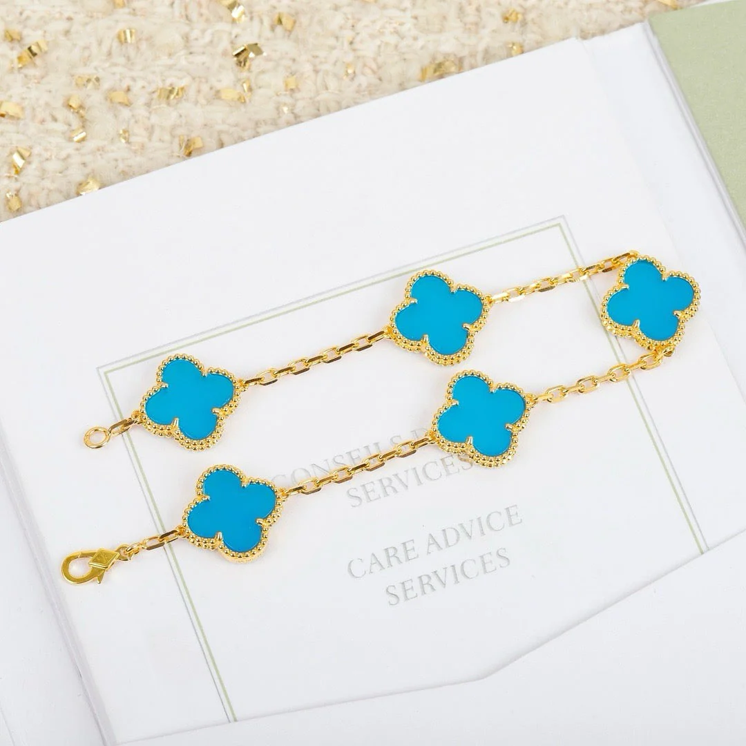 [Van Cleef & Arpels] 5 MOTIFS TURQUOISE BRACELET