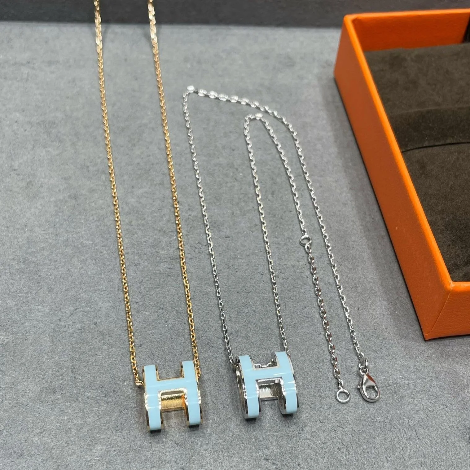 [Hermes]POP H SKY BLUE NECKLACE