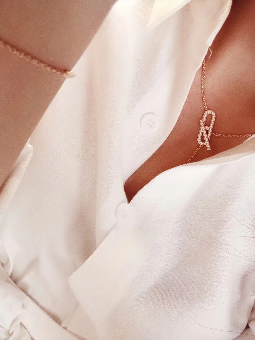 [Hermes]HM FIRE PIG NOSE NECKLACE TRENDY STREET