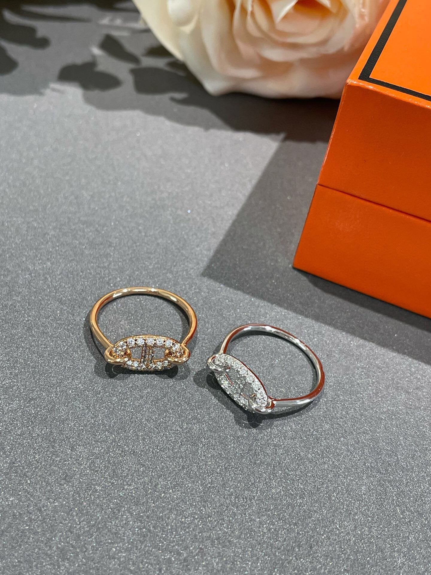 [Hermes]RONDE SMALL DIAMOND RING