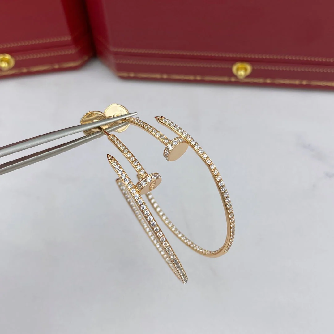 [Cartier]JUSTE EARRINGS FULL DIAMONDS 1.8MM
