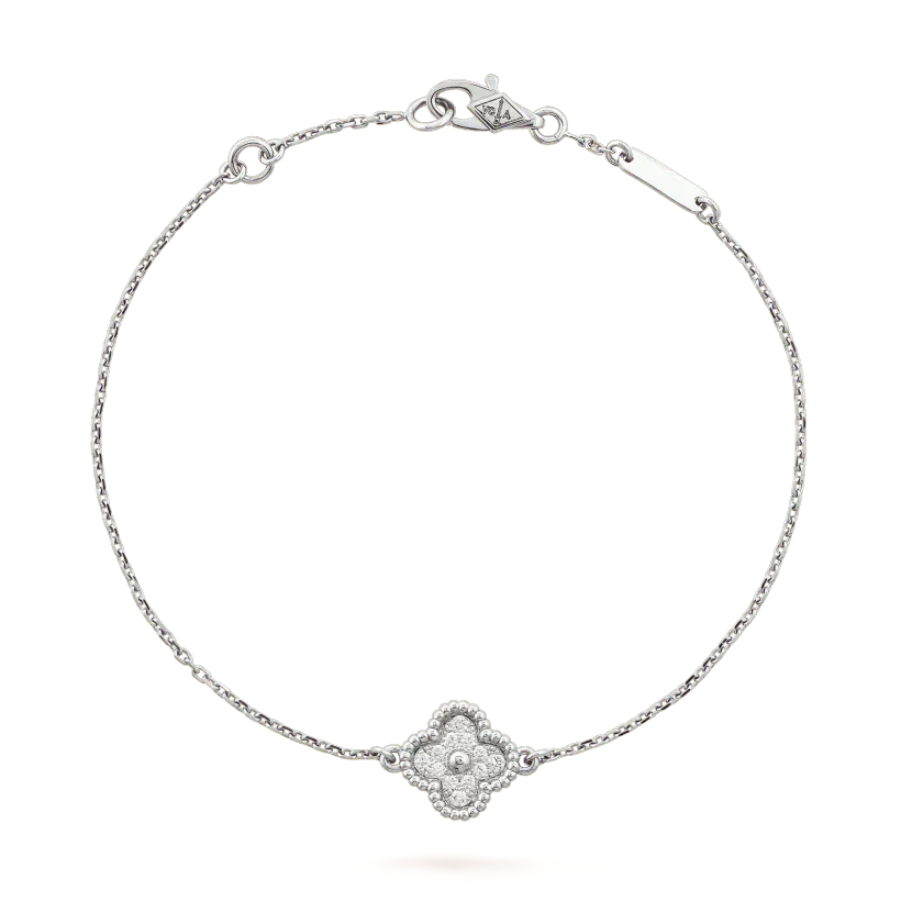 [Van Cleef & Arpels]  SINGLE FLOWER BRACELET SILVER